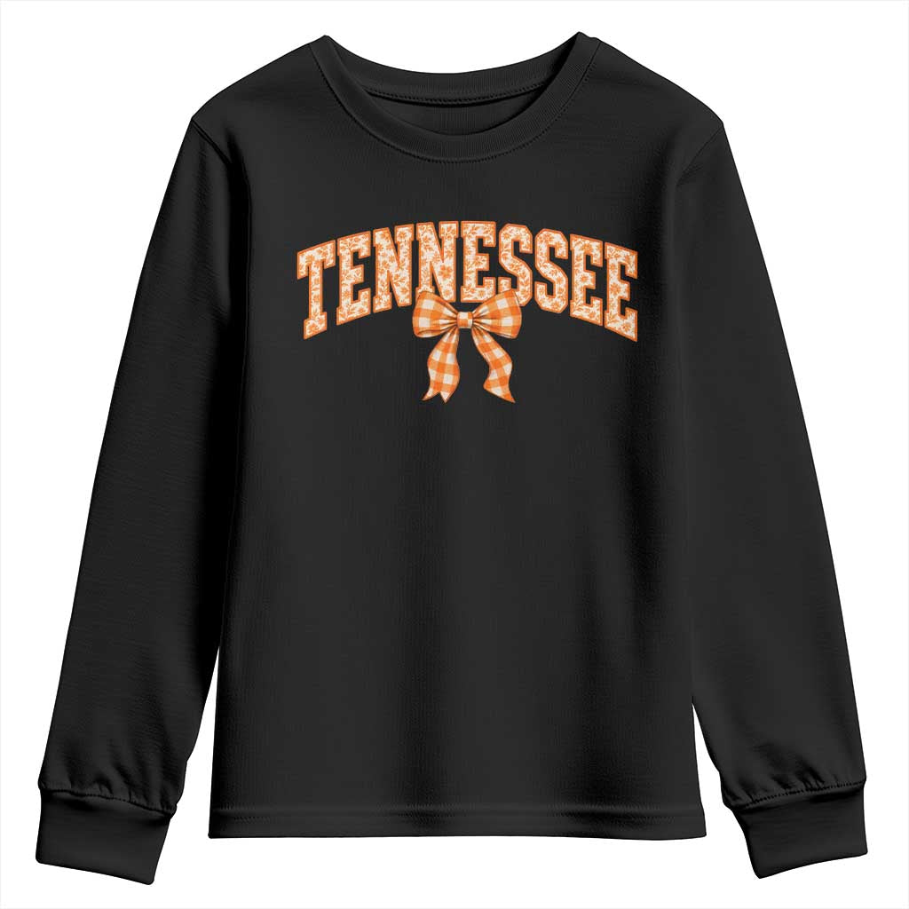 Vintage Tennessee Youth Sweatshirt Retro Classic TN Orange Print Retro