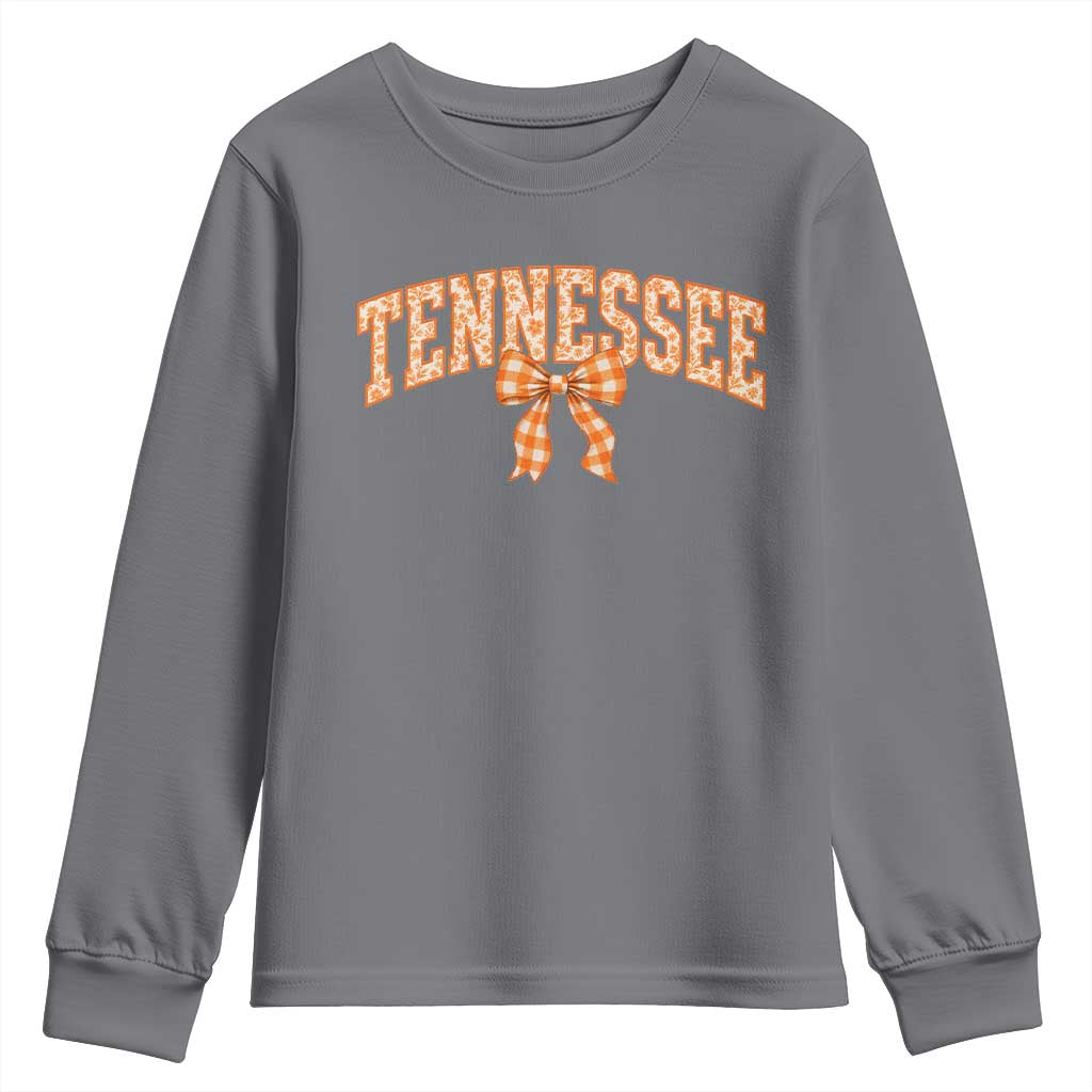Vintage Tennessee Youth Sweatshirt Retro Classic TN Orange Print Retro