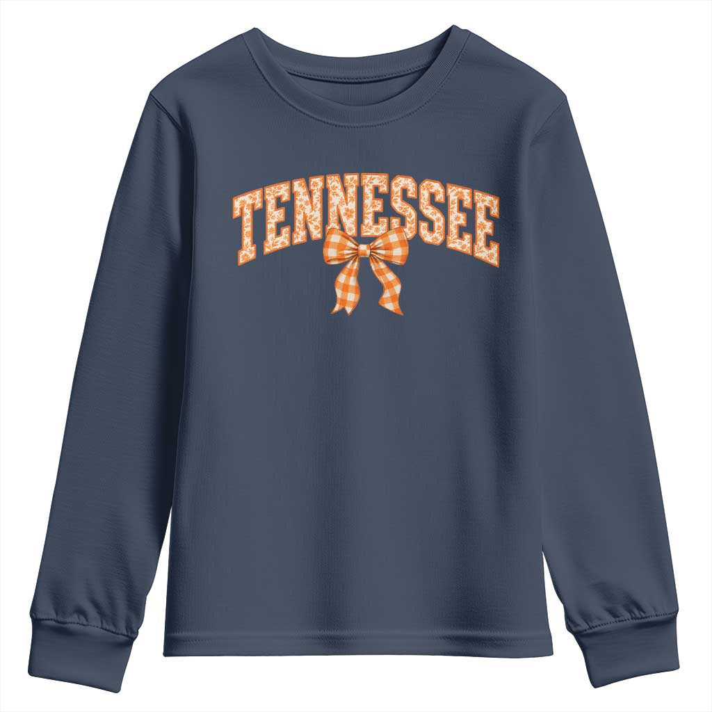 Vintage Tennessee Youth Sweatshirt Retro Classic TN Orange Print Retro