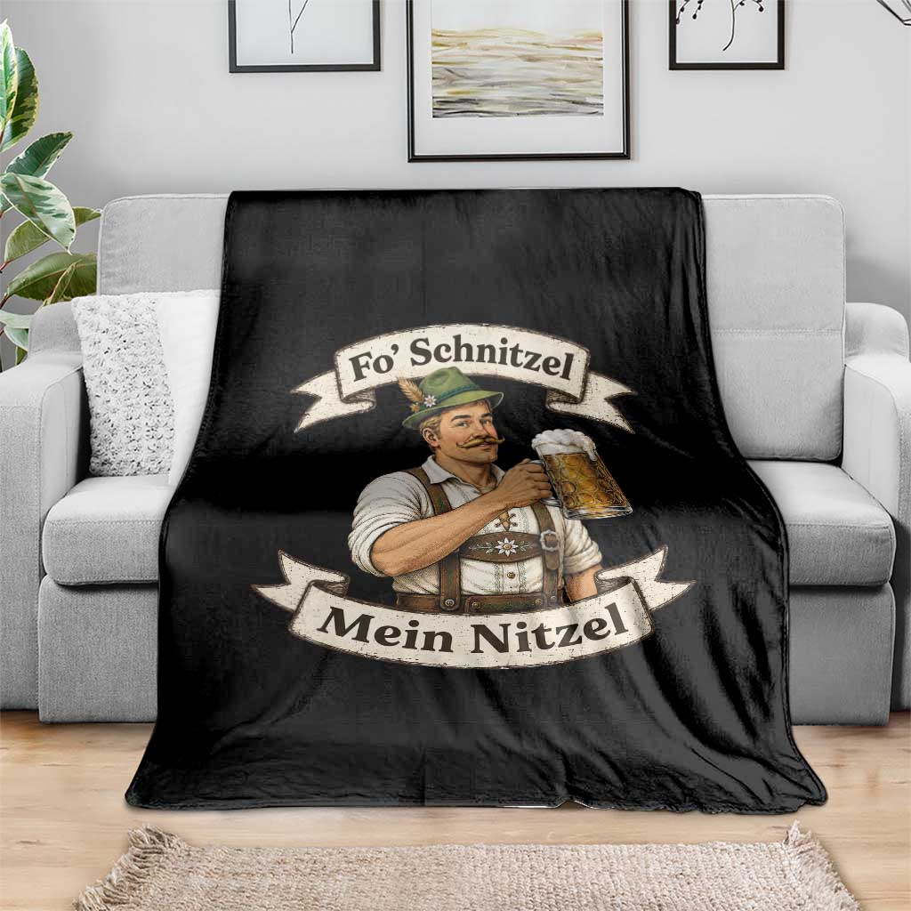 Oktoberfest Fo Schnitzel Mein Nitzel Funny German Throw Blanket
