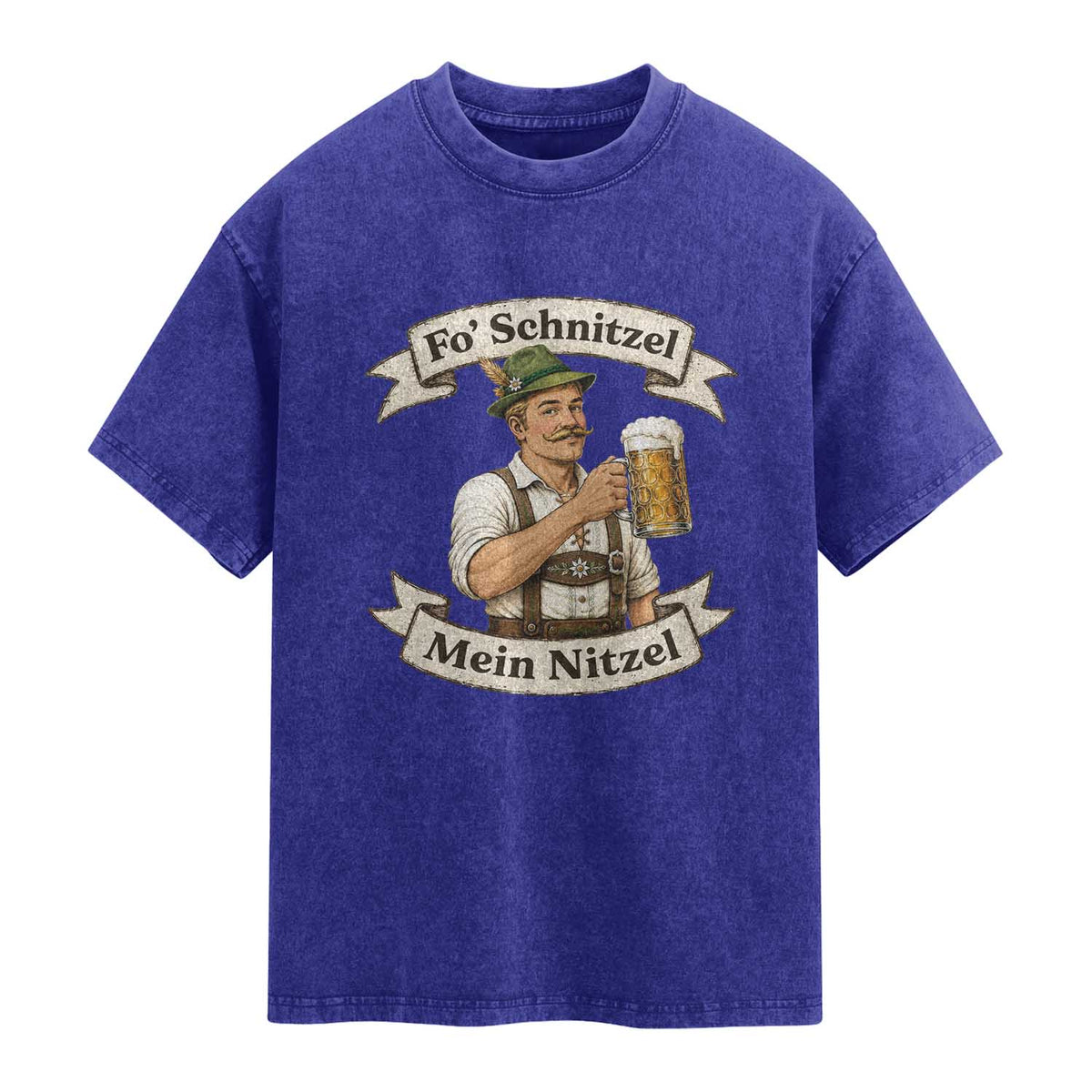 Oktoberfest Fo Schnitzel Mein Nitzel Funny German Washed Cotton T-Shirt
