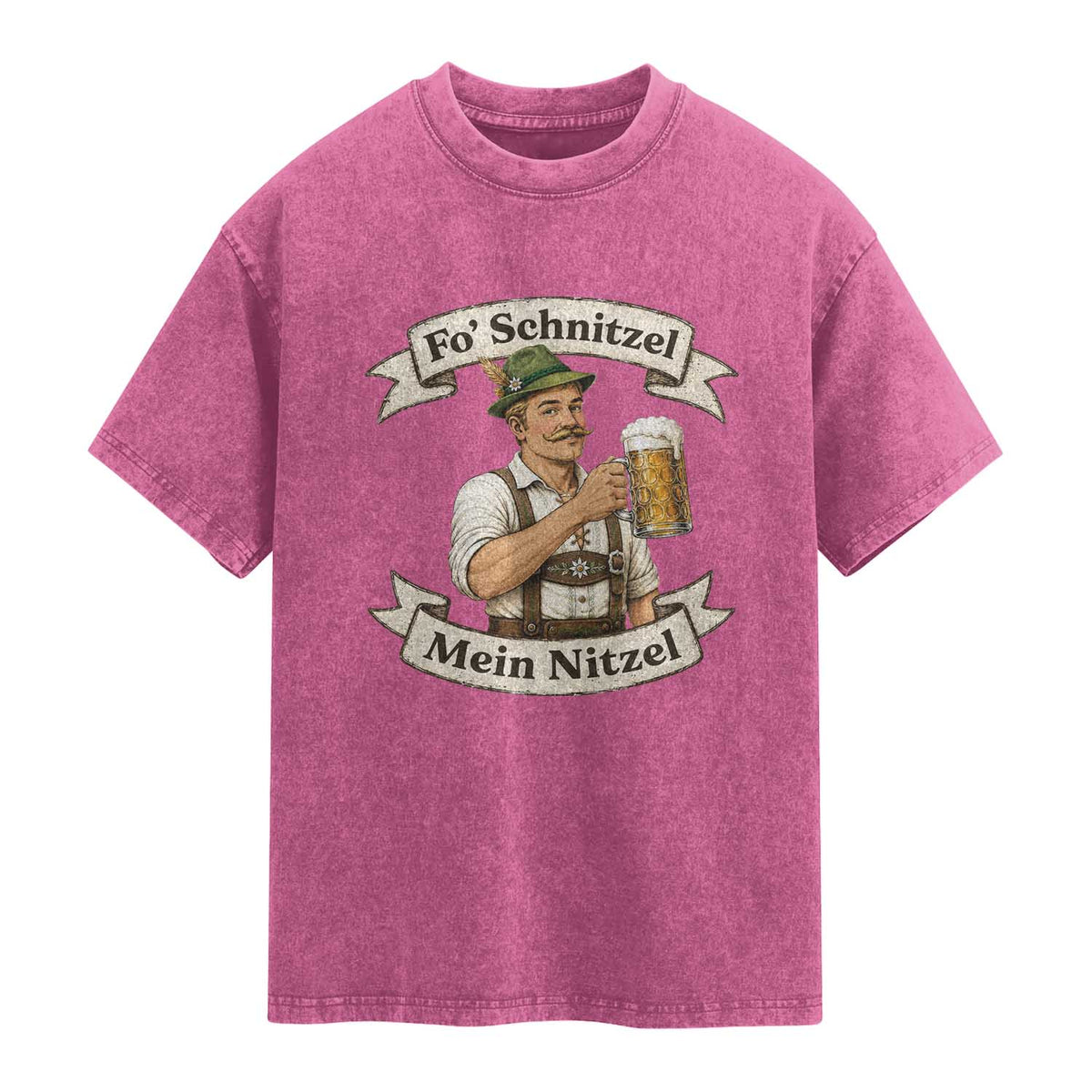 Oktoberfest Fo Schnitzel Mein Nitzel Funny German Washed Cotton T-Shirt