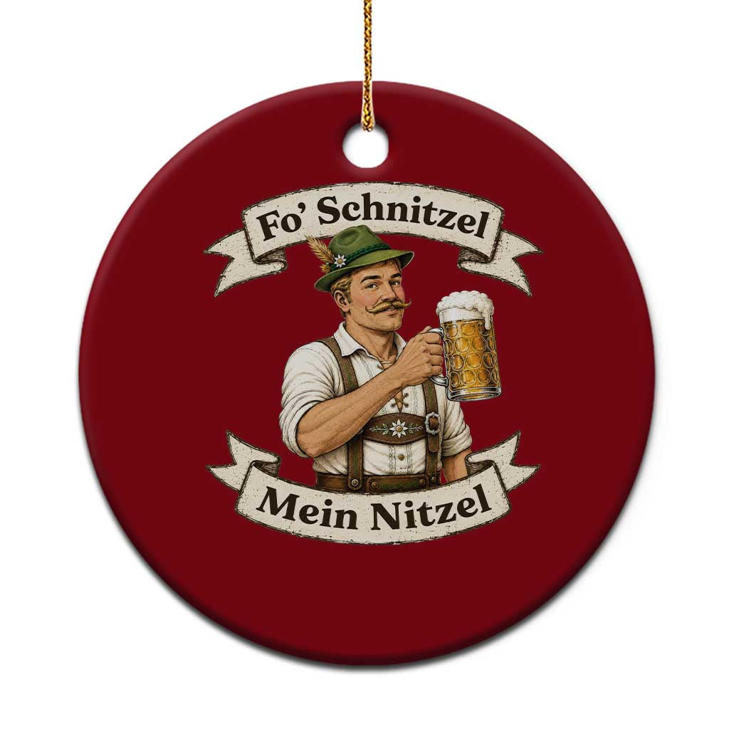 Oktoberfest Fo Schnitzel Mein Nitzel Funny German Ceramic Ornament