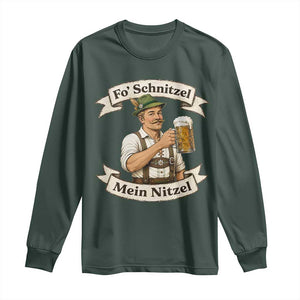 Oktoberfest Fo Schnitzel Mein Nitzel Funny German Long Sleeve Shirt