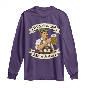 Oktoberfest Fo Schnitzel Mein Nitzel Funny German Long Sleeve Shirt