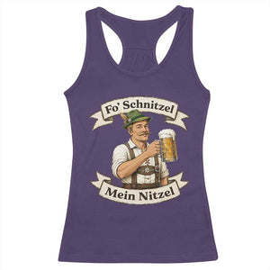 Oktoberfest Fo Schnitzel Mein Nitzel Funny German Racerback Tank Top