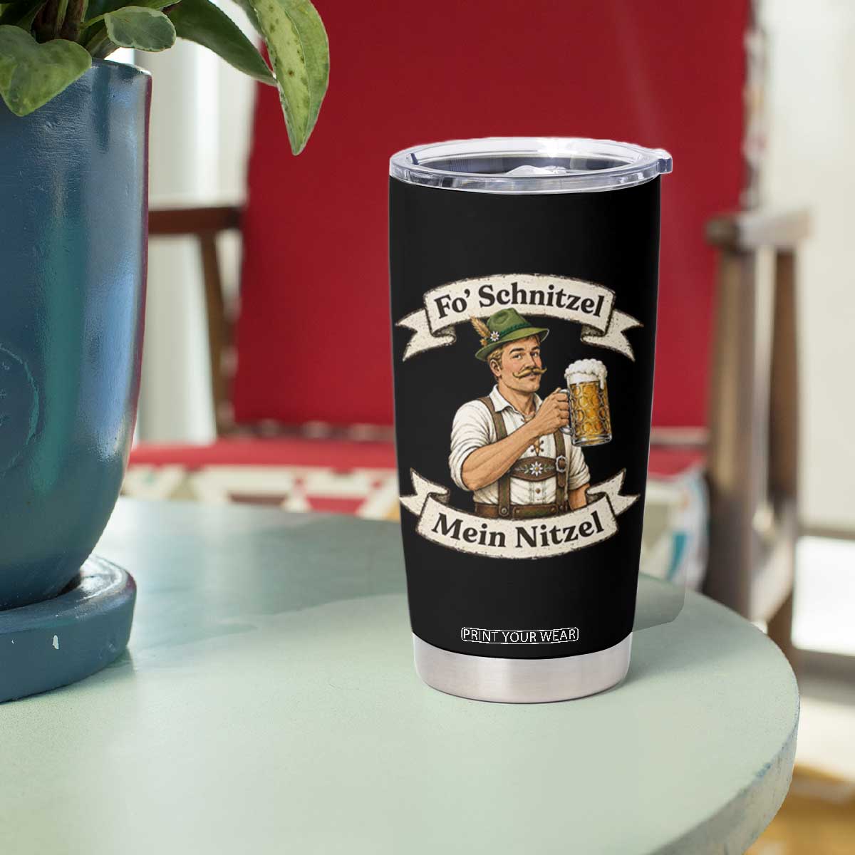 Oktoberfest Fo Schnitzel Mein Nitzel Funny German Tumbler Cup