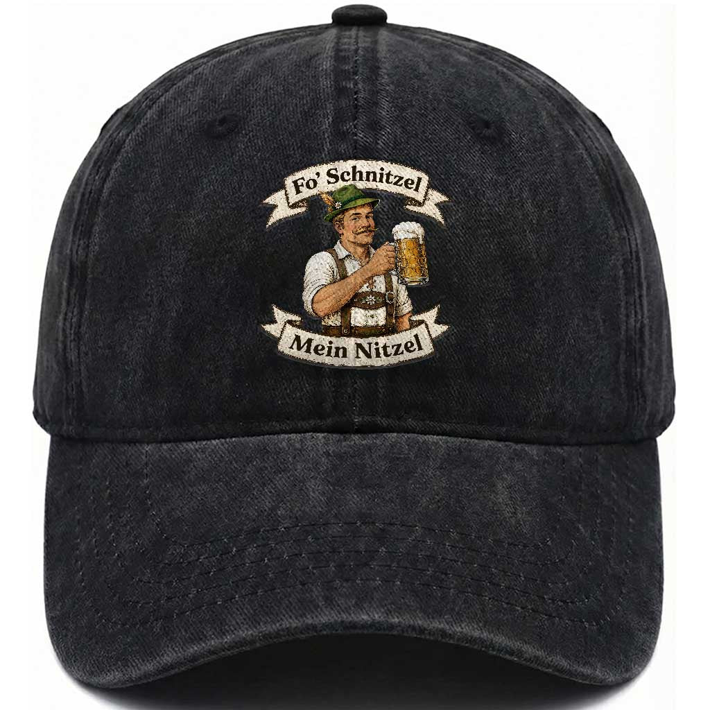 Oktoberfest Fo Schnitzel Mein Nitzel Funny German Washed Cotton Baseball Cap