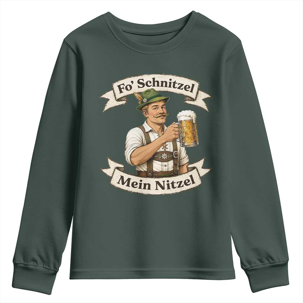 Oktoberfest Fo Schnitzel Mein Nitzel Funny German Youth Sweatshirt