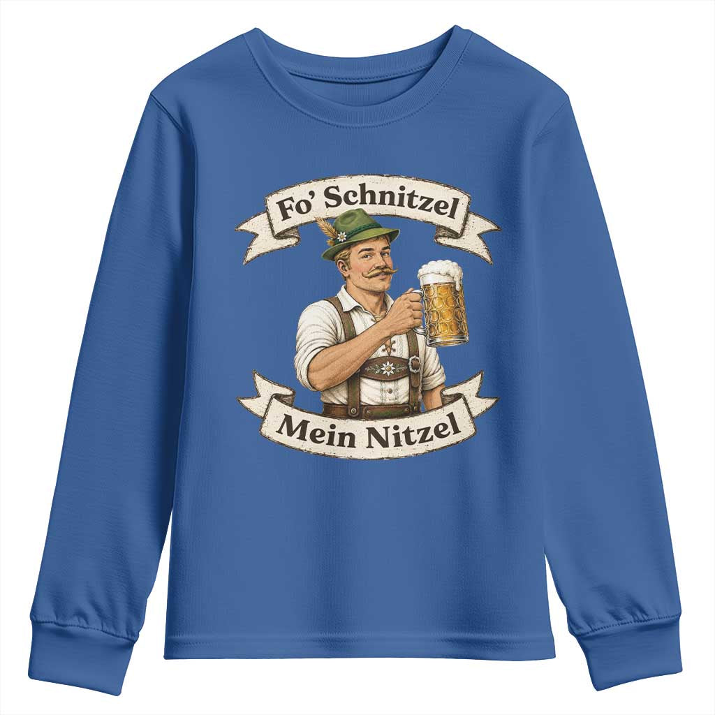 Oktoberfest Fo Schnitzel Mein Nitzel Funny German Youth Sweatshirt