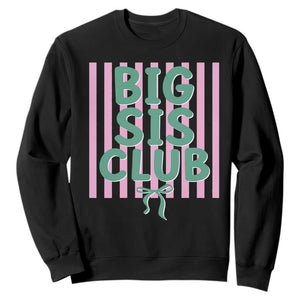 Striped Big Sister Club Sweatshirt Matching Sibling Pregnancy Reveal Gift