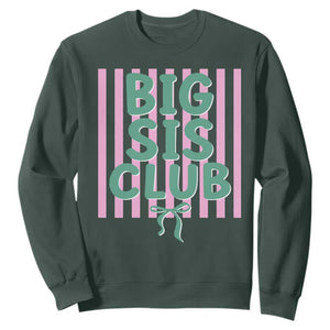 Striped Big Sister Club Sweatshirt Matching Sibling Pregnancy Reveal Gift