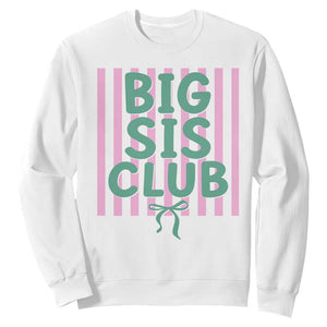 Striped Big Sister Club Sweatshirt Matching Sibling Pregnancy Reveal Gift