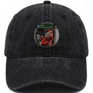There is Motion At Your Front Door Scary Unicorn With Axe Buddy Washed Cotton Baseball Cap
