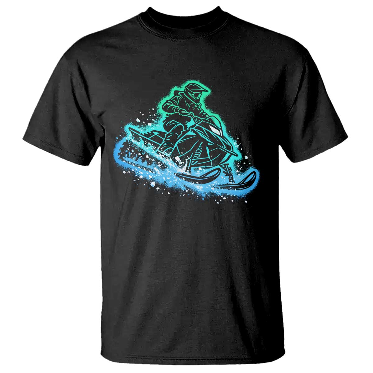 Vintage Snowmobile Graphic T Shirt Snowmobiling Snow Splatter Outdoor Gift
