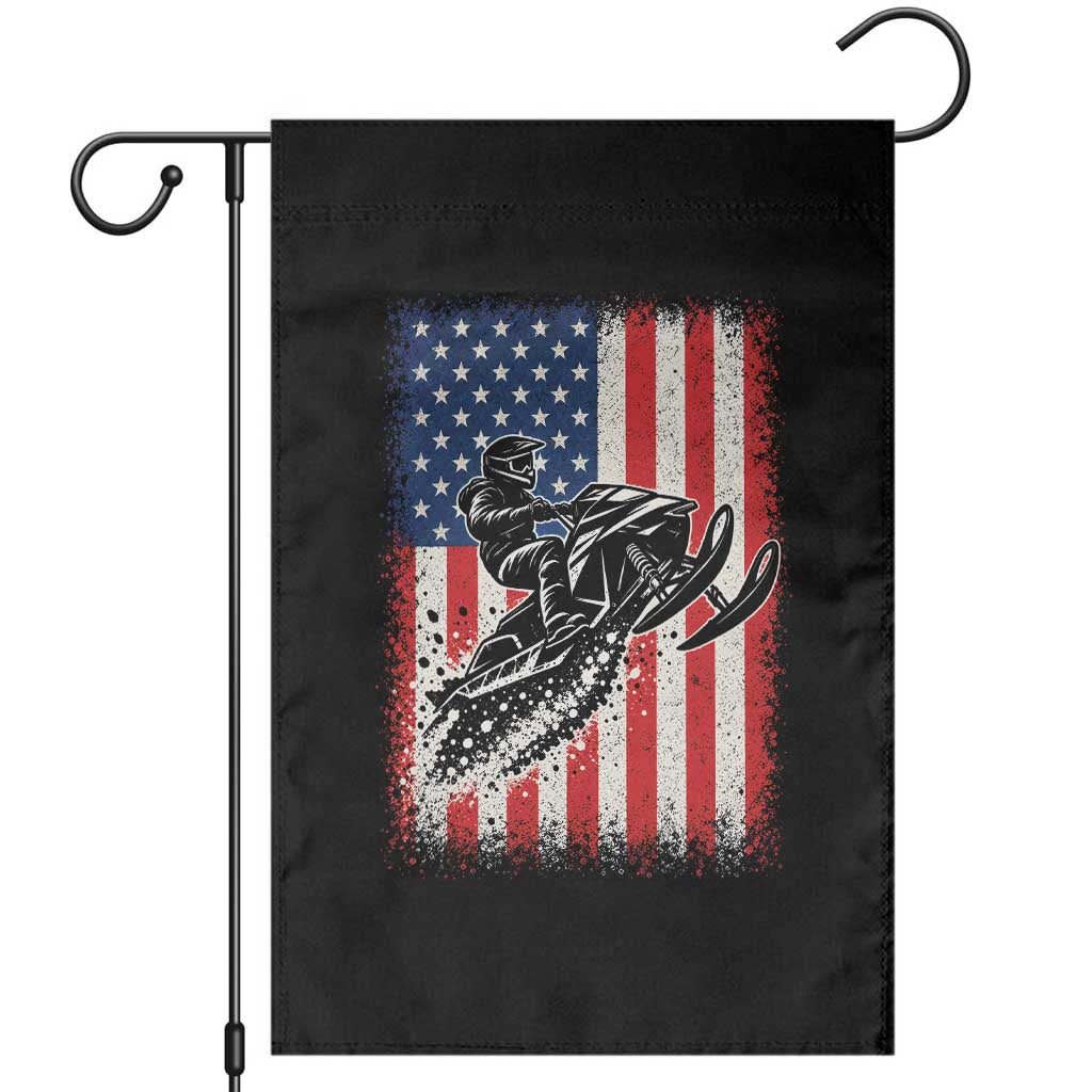 American Flag Snowmobile Garden Flag Snowmobile Riding Winter Outdoor Extreme Sports