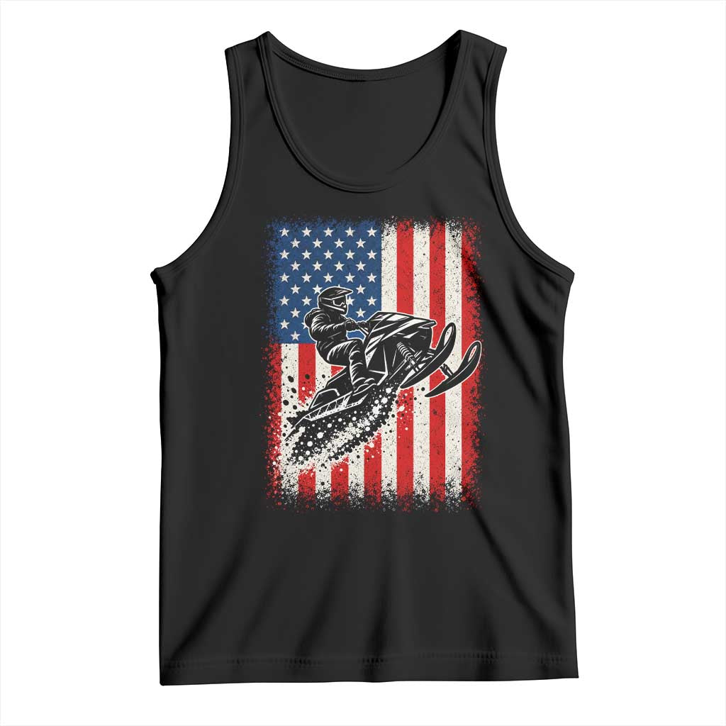 American Flag Snowmobile Tank Top Snowmobile Riding Winter Outdoor Extreme Sports