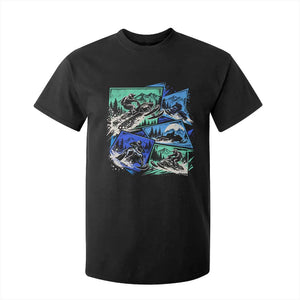 Extreme Snowmobiling T Shirt For Kid Retro Neon Outdoor Mountain Adventure Aesthetic