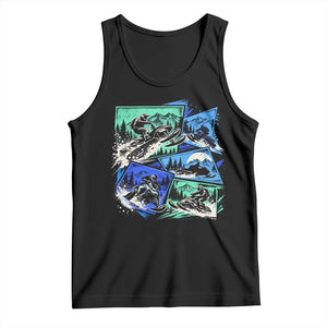 Extreme Snowmobiling Tank Top Retro Neon Outdoor Mountain Adventure Aesthetic