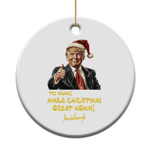 Personalized Trump 2024 Christmas Ornament Custom Name Make Xmas Great Again TS10 Print Your Wear