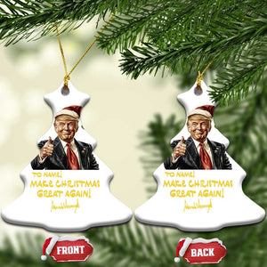 Personalized Trump 2024 Christmas Ornament Custom Name Make Xmas Great Again TS10 Christmas Tree White Print Your Wear