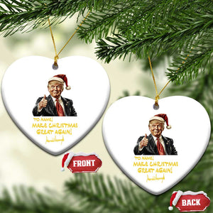 Personalized Trump 2024 Christmas Ornament Custom Name Make Xmas Great Again TS10 Heart White Print Your Wear