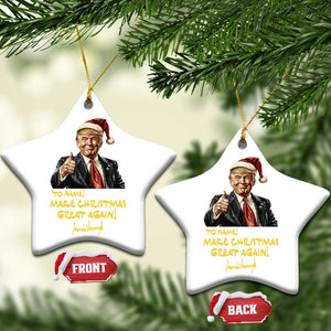 Personalized Trump 2024 Christmas Ornament Custom Name Make Xmas Great Again TS10 Star White Print Your Wear