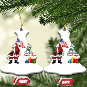 Trump 2024 Christmas Ornament Make America Great Again Funny Santa Claus 2024 TS10 Christmas Tree White Print Your Wear