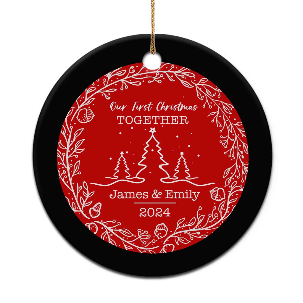 Personalized Mr Mrs Christmas Ornament Custom Name Keepsake First Christmas Together Wedding Gifts for New Couple TS10 Print Your Wear