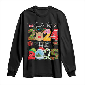 New Year 2025 Long Sleeve Shirt Merry Christmas Good Bye 2024 Hello 2025 TS10 Black Print Your Wear