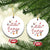 Personalized Baby's First Christmas Ornament 2024 Custom Name Keepsake Xmas Decoration TS10 Circle White Print Your Wear