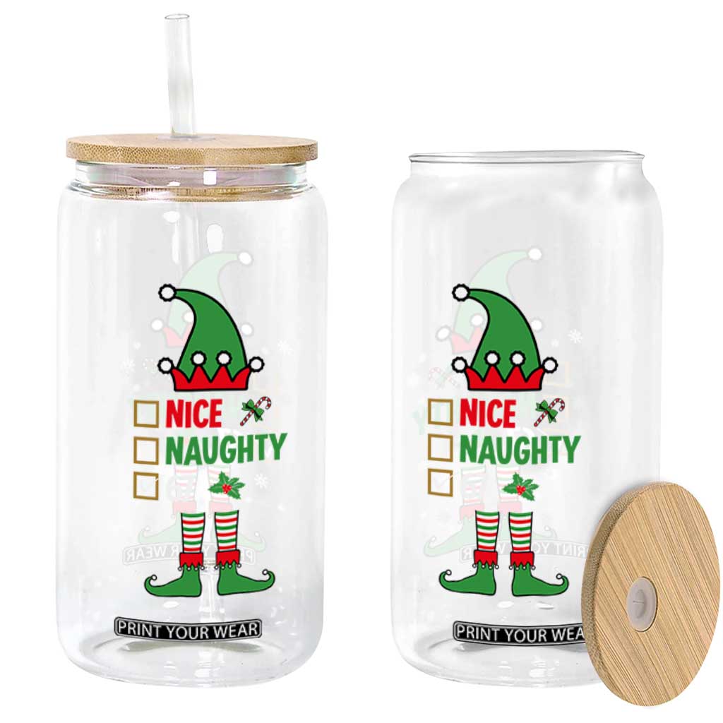 67 Christmas Glass Can Funny Six Seven Meme Brainrot Nice Naughty 6 7 Elf Custome TS10 Print Your Wear