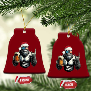 Bigfoot Christmas Ceramic Ornament Most Wonderful Xmas Sasquatch Beer TS10 Print Your Wear