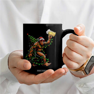 Santa Bigfoot Christmas Tree Coffee Mug Xmas Lights Funny Sasquatch Beer TS10 Print Your Wear