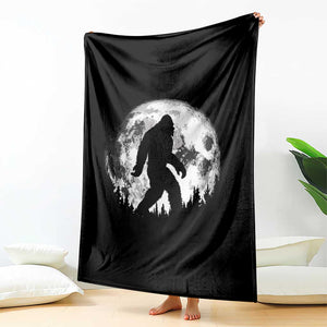 Bigfoot Night Stroll Throw Blanket Cool Full Moon & Trees Sasquatch TS10 Print Your Wear