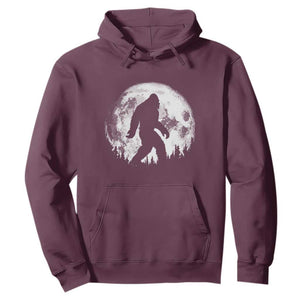Bigfoot Night Stroll Hoodie Cool Full Moon & Trees Sasquatch TS10 Maroon Print Your Wear