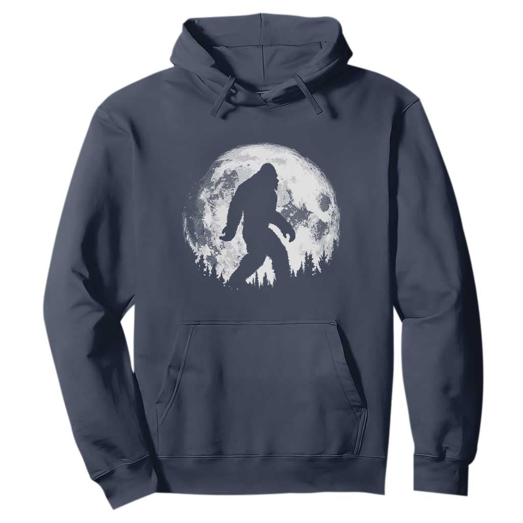 Bigfoot Night Stroll Hoodie Cool Full Moon & Trees Sasquatch TS10 Navy Print Your Wear