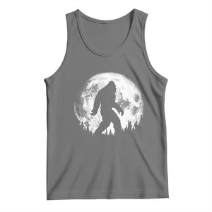 Bigfoot Night Stroll Tank Top Cool Full Moon & Trees Sasquatch TS10 Black Heather Print Your Wear