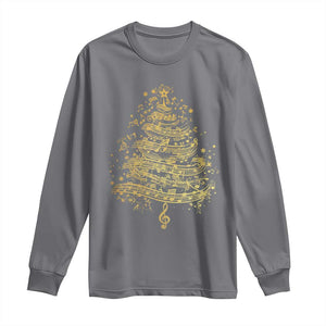Music Christmas Tree Long Sleeve Shirt Musician Music Lover Gift TS10 Charcoal Print Your Wear