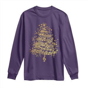 Music Christmas Tree Long Sleeve Shirt Musician Music Lover Gift TS10 Purple Print Your Wear