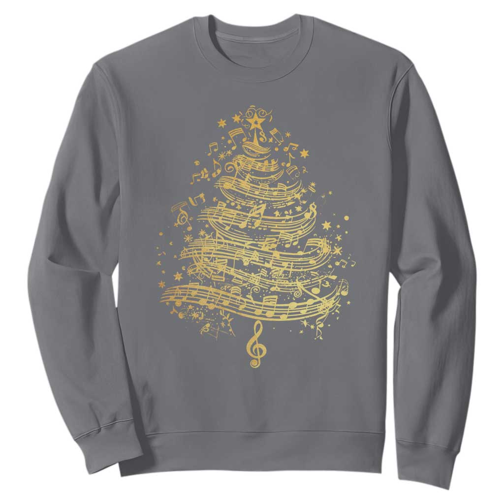 Music Christmas Tree Sweatshirt Musician Music Lover Gift TS10 Charcoal Print Your Wear