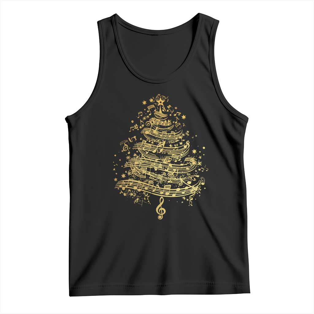 Music Christmas Tree Tank Top Musician Music Lover Gift TS10 Black Print Your Wear