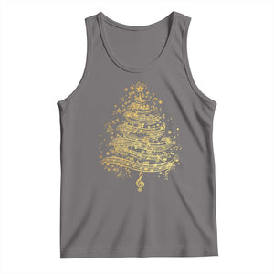 Music Christmas Tree Tank Top Musician Music Lover Gift TS10 Deep Heather Print Your Wear