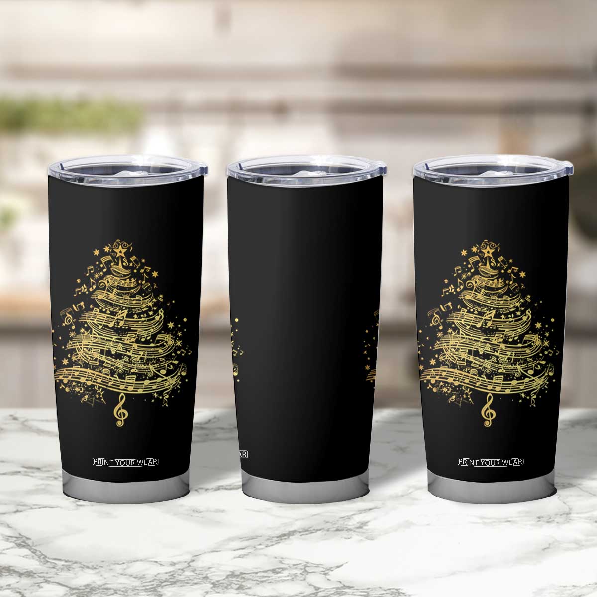 Music Christmas Tree Tumbler Cup Musician Music Lover Gift TS10 Print Your Wear