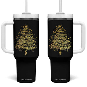 Music Christmas Tree Tumbler With Handle Musician Music Lover Gift TS10 One Size: 40 oz Black Print Your Wear