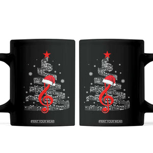 Christmas Tree Music Coffee Mug Musician Music Lover Gift TS10 Black Print Your Wear