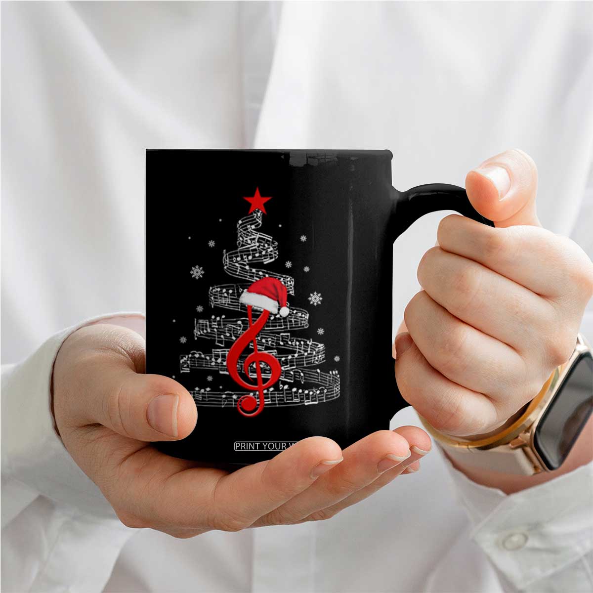 Christmas Tree Music Coffee Mug Musician Music Lover Gift TS10 Print Your Wear