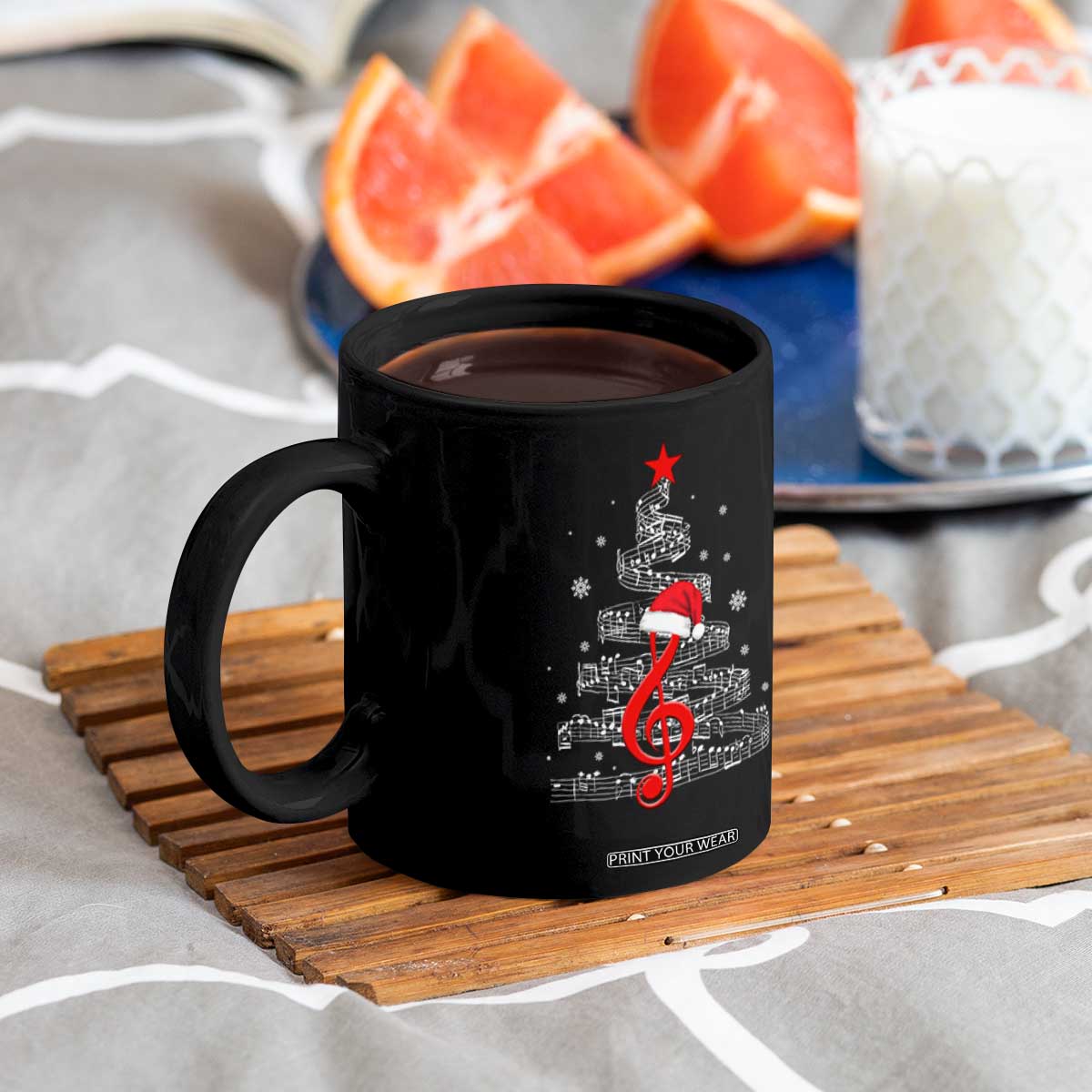 Christmas Tree Music Coffee Mug Musician Music Lover Gift TS10 Print Your Wear