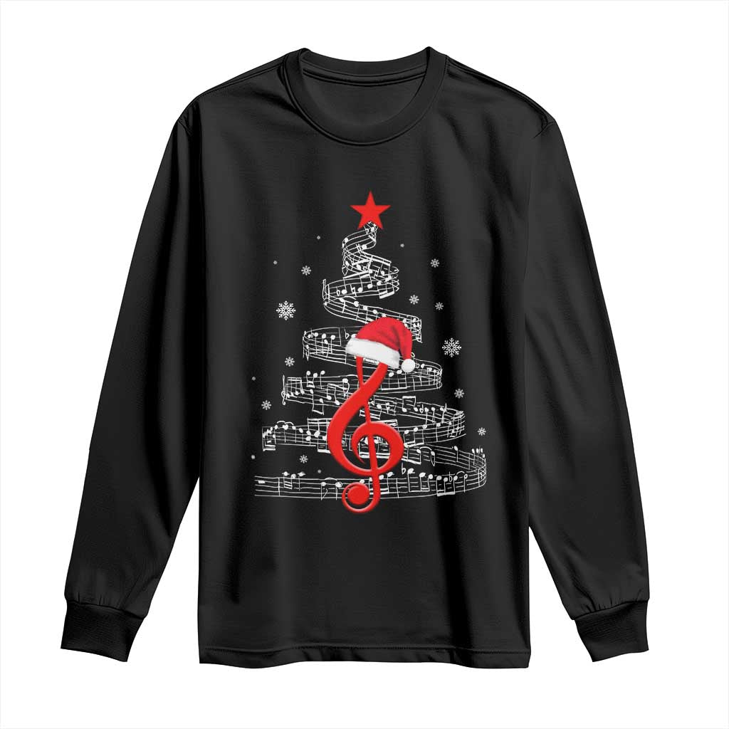 Christmas Tree Music Long Sleeve Shirt Musician Music Lover Gift TS10 Black Print Your Wear
