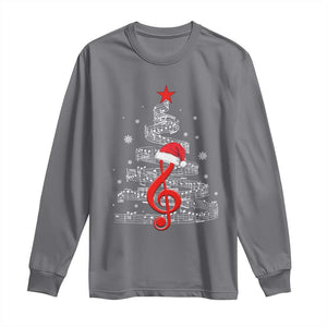Christmas Tree Music Long Sleeve Shirt Musician Music Lover Gift TS10 Charcoal Print Your Wear
